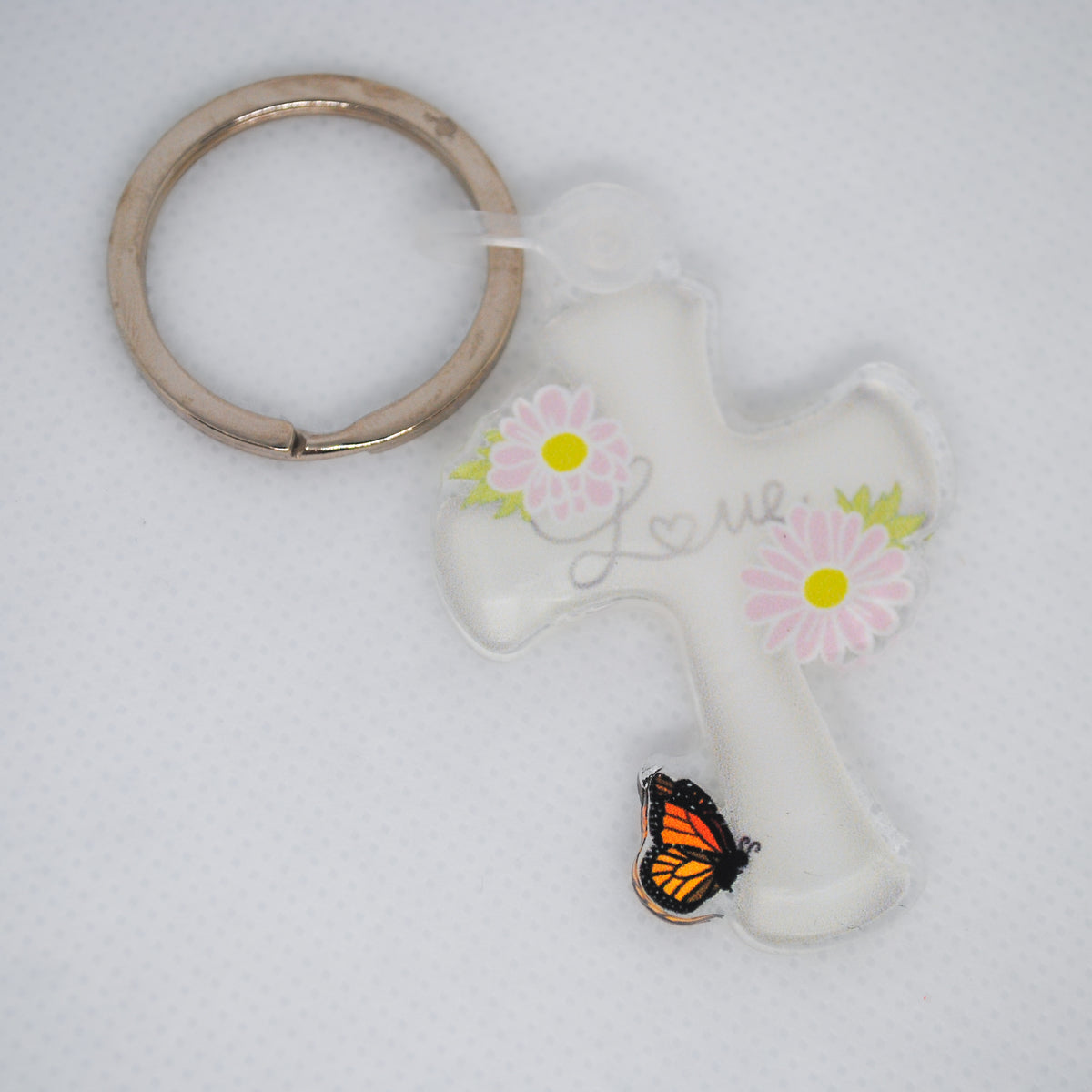 Garden Cross Keychain
