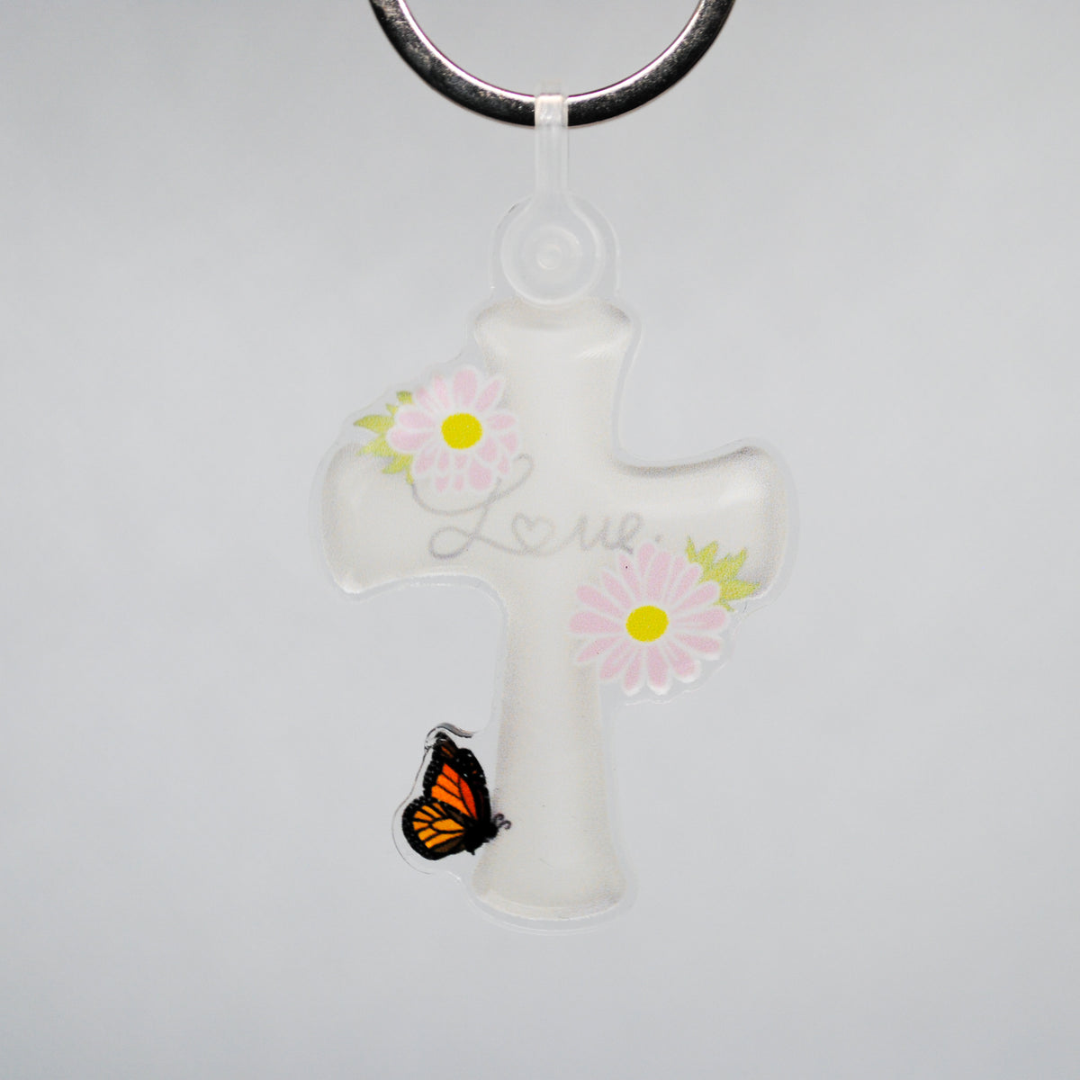 Garden Cross Keychain